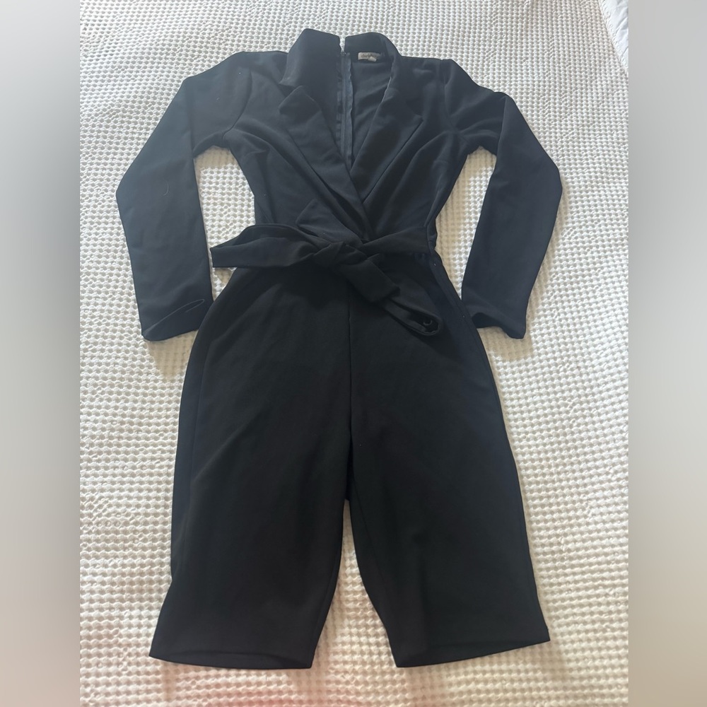 Charlotte Russe Black Long Sleeve Romper